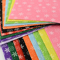 Снежинка и спираль шаблон напечатанный нетканый тканевый вышивальный чехол для рукоделия, разноцветные, 30x30x0.1 см, 50 шт / пакет