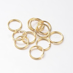 Экологически чистое вакуумное покрытие и долговечные открытые прыжковые кольца из латуни, золотые, 20 датчик, 5x0.8 мм, внутренний диаметр: 3.4 мм