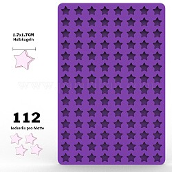 Moules à cire de silicone de qualité alimentaire, pour la fabrication artisanale de perles de sceau de cire bricolage, violet, motif en étoile, 300x200mm