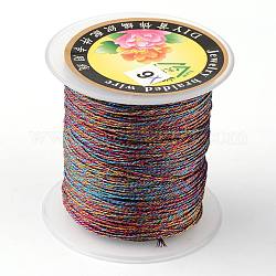 丸いメタリック糸  刺しゅう糸  9プライ  カラフル  0.8mm  約65.61ヤード（60m）/ロール