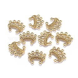 Alloy Links, Chandelier Components, Lead Free and Cadmium Free, Triangle, Antique Golden, 22x19x2.5mm, Hole: 1.5mm