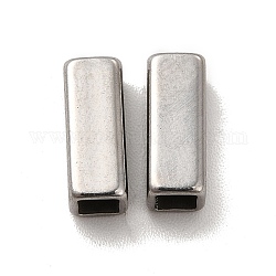 304 Stainless Steel Beads, Rectangle, Stainless Steel Color, 10x4x4mm, Hole: 2.5x2.5mm