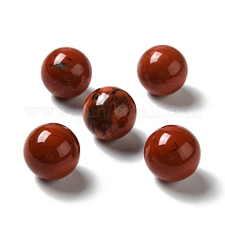 Натуральный красный бисер яшма, нет отверстий / незавершенного, круглые, 25~25.5 мм