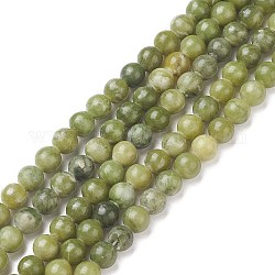 Natural Xinyi Jade/Chinese Southern Jade Beads Strands, Round, 8mm, Hole: 1.5mm, about 48pcs/strand, 14.96''(38cm)