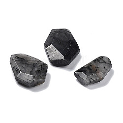 Perles de quartz rutiles noir naturel, pas de trous / non percés, facette, pépites, 20.5~27.5x13~21x6~7mm