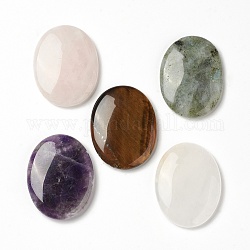 Piedras preciosas naturales mixtas, piedra de preocupación para la terapia de ansiedad, pulgar ovalado, 45x34~35x7~8.5mm