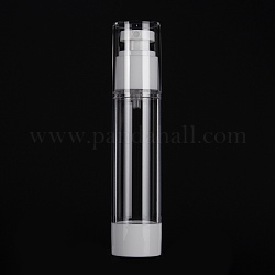 Botella de spray de plástico al vacío, botellas rellenables, blanco, 15.4x3.3 cm, capacidad: 50ml (1.69fl. oz)