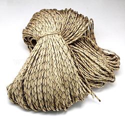 7 âmes intérieures cordes en polyester et spandex, pour la fabrication de bracelets en corde, burlywood, 4mm, environ 109.36 yards (100m)/paquet, 420~500g / bundle