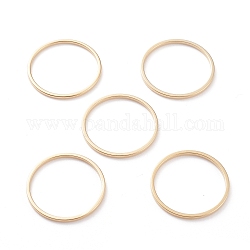 Messing Verbinderring, langlebig plattiert, runden Ring, echtes 24k vergoldet, 20x1 mm, Innendurchmesser: 18 mm