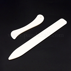 Strumenti di coltello di plastica lettera apri, per la lavorazione della pelle, bianco, 20.5x2.5x0.5 centimetro e 12x3x0.5 centimetri, 2 pc / set