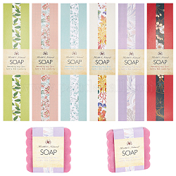Pandahall elite 60 pcs 6 couleurs cartes d'affichage en carton de savon fait à la main, couleur mixte, 208x45x0.1mm, 10 pcs / couleur