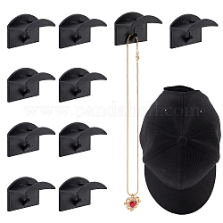 Клейкие вешалки из смолы, настенные крючки, для шляпы, пакет, чёрные, 38x48x33 мм