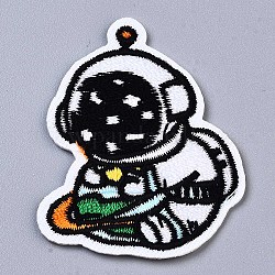 宇宙飛行士のアップリケ  機械刺繍布地手縫い/アイロンワッペン  マスクと衣装のアクセサリー  カラフル  51x40x1.5mm