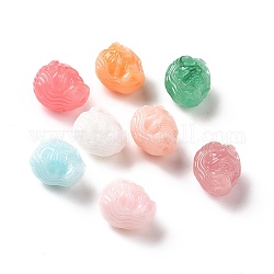 Synthetic Coral Beads, Dyed, Human Head, Mixed Color, 13x11mm, Hole: 1.4mm