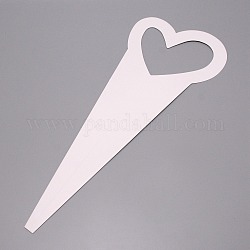 Fold Paper Packing Boxes, for Rose Decoration, Heart, White, 47x18.2x0.2cm