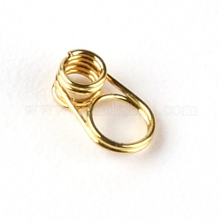 201 anillo de guías de acero inoxidable, accesorio de pesca, la luz de oro, 5x3x2mm, agujero: 1.5mm y 2.5 mm