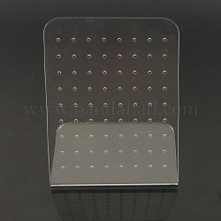 Présentoirs de boucles d'oreilles en acrylique transparent, présentoir à bijoux, en forme de L, rectangle, clair, 8x5.5x10.5 cm