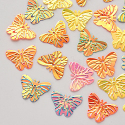 Accessori dell'ornamento, paillette / paillettes in plastica pvc, farfalla, colore misto, 17x22x0.5mm, Foro: 1.2 mm, su 4500 pc / 500 g.