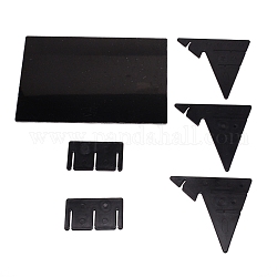 DIY塗装キット  PVCスケッチパッド付き  長方形と三角形のPVCペイントツール  ブラック  20x13.5x0.15cm