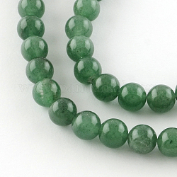 Rotonda naturale verde perline avventurina fili, 8mm, Foro: 1 mm, circa 46pcs/filo, 15 pollice