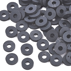 Handmade Polymer Clay Beads, for DIY Jewelry Crafts Supplies, Disc/Flat Round, Heishi Beads, Slate Gray, 8x1mm, Hole: 2mm, about 13000pcs/1000g