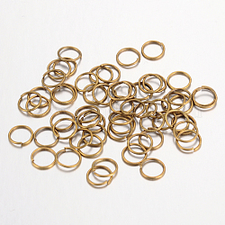 Iron Open Jump Rings, Nickel Free, Antique Bronze, 5x0.7mm, Inner Diameter: 3.6mm, about 1100pcs/50g