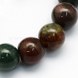 Natural Indian Agate Round Beads Strands, Dyed, 3.5mm, Hole: 0.5mm, about 113pcs/strand, 15.1inch.