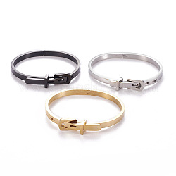 Bracelets en 304 acier inoxydable, bangles de bande montre, couleur mixte, 1-3/4 pouce x 2-1/4 pouces ~ 2-1/2 pouces (4.6x5.6~6.4 cm), 5mm