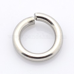 304 in acciaio inox anelli di salto aperto, colore acciaio inossidabile, 7x1.3mm, diametro interno: 4.4mm
