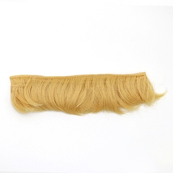 Fibre haute température frange courte coiffure poupée perruque cheveux, pour bricolage fille bjd créations accessoires, or, 1.97 pouce (5 cm)