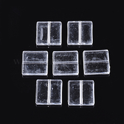 Transparente Acryl Perlen, Viereck, Transparent, 16.5x16.5x4 mm, Bohrung: 1.4 mm, ca. 465 Stk. / 500 g