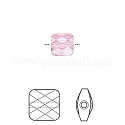 Austrian Crystal Beads, 5053, Crystal Passions, Faceted Mini Square, 209_Rose, 6x6mm, Hole: 1mm