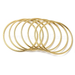 7 pz 304 set di braccialetti sottili in acciaio inossidabile, oro, diametro interno: 2-7/8 pollice (7.2 cm)