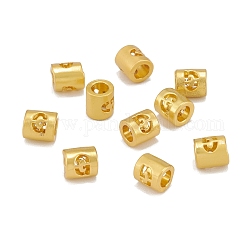Perline ciondolo cavo in lega, botte con lettera, colore oro opaco, letter.g, 6.5x5mm, Foro: 3.5 mm
