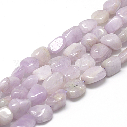 Chapelets de perles en kunzite naturelle, perles de spodumène, ovale, 8~15x7~12x4~12mm, Trou: 1mm, Environ 30~45 pcs/chapelet, 15.7