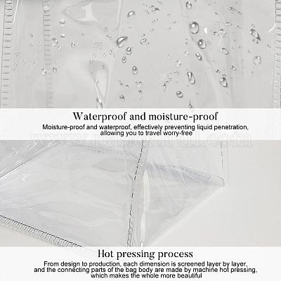 BENECREAT 9 Pack Transparent PVC Gift Wrap Bag with Handles Clear Tote Bag  Handbag (3 Mixed Size) Reusable Merchandise Retail Shopping Bags