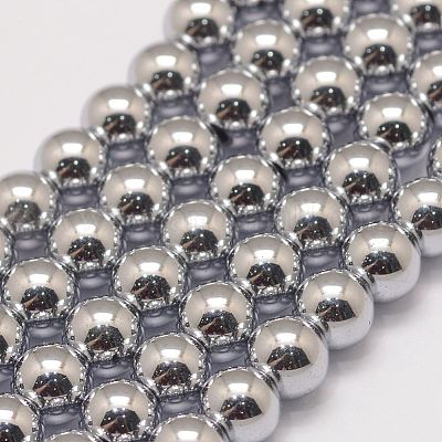Klasse aa magnetischen synthetischen Hämatit Perlenstränge&nbsp;G-P258-05-10mm-1