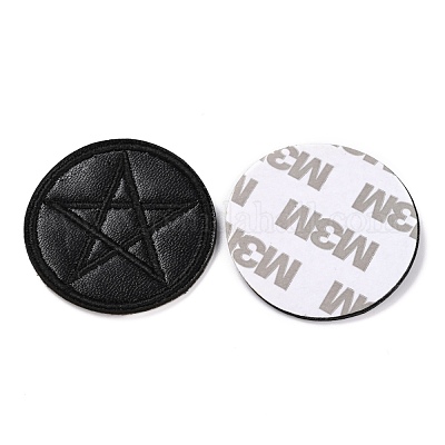 Wholesale Computerized Embroidery Imitation Leather Self Adhesive Patches 