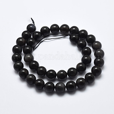 Natürliche Eis Obsidian Perlen Stränge&nbsp;G-A171-16-8mm-1