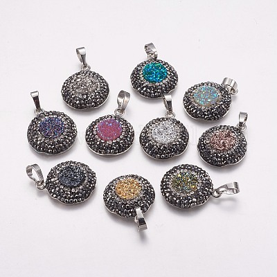 Messing Strass Anhänger&nbsp;ZIRC-F071-02-1