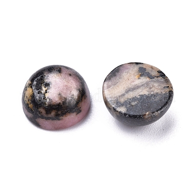 Cabochons de rhodonite naturelles&nbsp;G-P393-R68-8MM-1
