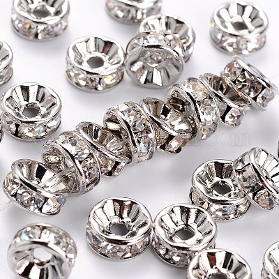 Messing Strass Zwischen perlen&nbsp;RB-A014-Z8mm-01P-NF-1