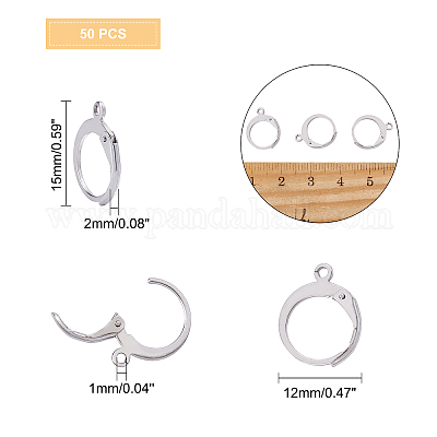 304 Stainless Very Strong Hard Steel Earring Hooks, Ear Wire, With