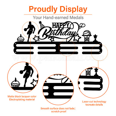 Support de mur d'affichage de support de cintre de médaille de fer de mode&nbsp;ODIS-WH0021-135-1