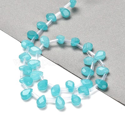 Brins de perles d'amazonite naturelles teintes&nbsp;G-Q167-A11-02-1
