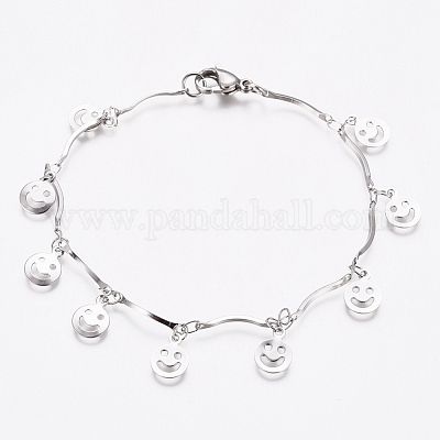 Wholesale 304 Stainless Steel Charm Bracelets 