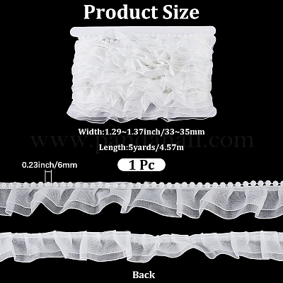 5 Yards Polyester-Spitzenbänder&nbsp;OCOR-GF0006-14A-02-1