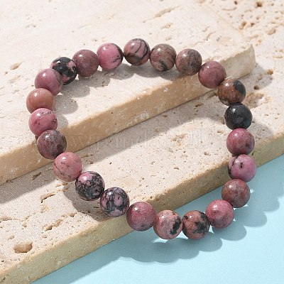 Perles de rhodonite naturelles étendent bracelets&nbsp;BJEW-F380-01-B16-1