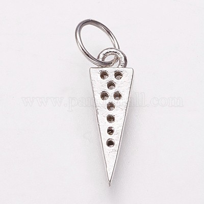 Breloques en laiton avec zircone cubique de micro pave&nbsp;KK-P134-16P-1