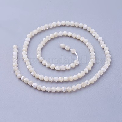 Chapelets de perles de coquillage&nbsp;G-F619-27-3mm-1